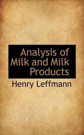 Analysis of Milk and Milk Products